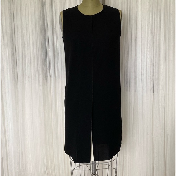 Vince Modern/Classic style, shift laser cut LBD dress! Black/ivory! Size 6 - Picture 3 of 16